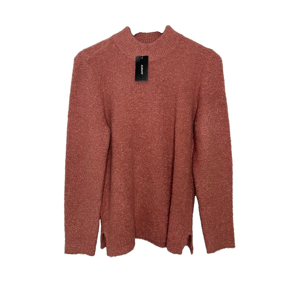 Alfani Women's Medium Rose Pink Wool Blend Long Sleeve Sweater NWT